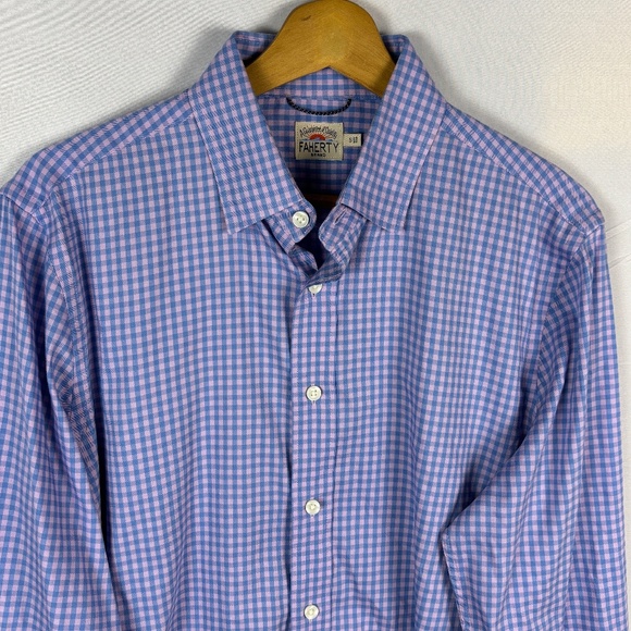 Faherty Men's Long sleeve Supima Cotton Button Down Shirt Sz M Preppy Classic - Picture 2 of 10